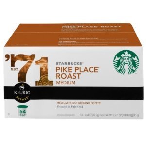 Starbucks K-Cups for Keurig Brewers, Pikes Place Roast, 54-Count