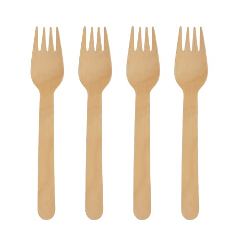 Compostable Birch wood cutlery packs of wooden Forks, Spoons, and Knives