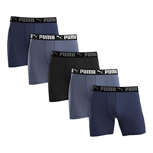 Puma Men's Microfiber Boxer Brief, 5-pack