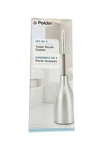 Set of 2 Stainless Steel Toilet Brush Caddy