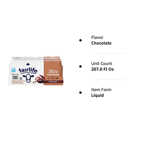 Fairlife Nutrition Plan Chocolate 30g Protein Shake 11.5fl.oz, (18 Pack) 6.12 l