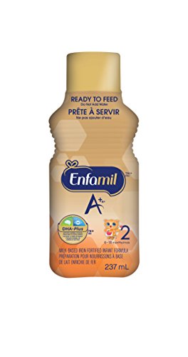 Enfamil A+ 2 Infant Formula, Ready to Feed Bottles, 237mL, 18 pack