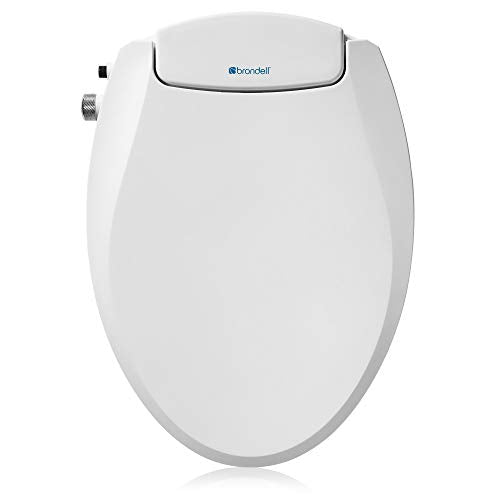 Brondell Swash Ecoseat Non-Electric Bidet Toilet Seat, White - Dual Nozzle System, Ambient Water Temperature - Bidet with Easy Installation