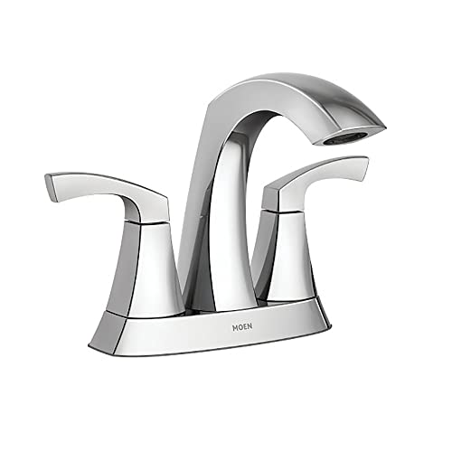 Moen Lindor 84506 Chrome 2-Handle 4-in Centerset WaterSense Bathroom Sink Faucet with Drain