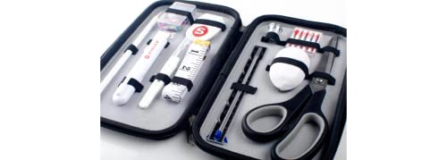 SINGER | Sewing Kit for Adults and Kids - Basic Beginner Friendly Set - Includes Threader, Scissors, Needles, Case & More (11 pcs), Black