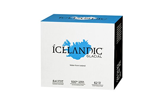 ICELANDIC Glacial Water Natural Spring Water from Iceland, 1000ml, 12 Count