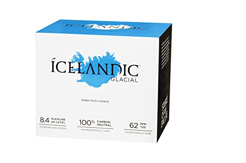 ICELANDIC Glacial Water Natural Spring Water from Iceland, 750ml Sports Cap, 12 Count