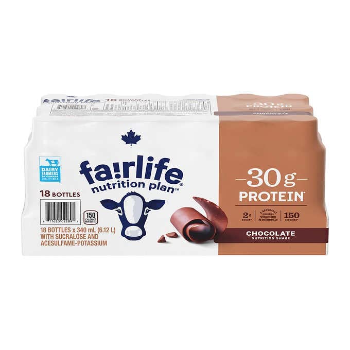 Fairlife Nutrition Plan Chocolate 30g Protein Shake 11.5fl.oz, (18 Pack) 6.12 l