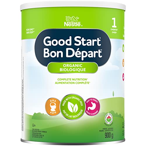 NESTLÉ GOOD START Organic Baby Formula, Powder, 0+ Months, 900g (Packaging May Vary)