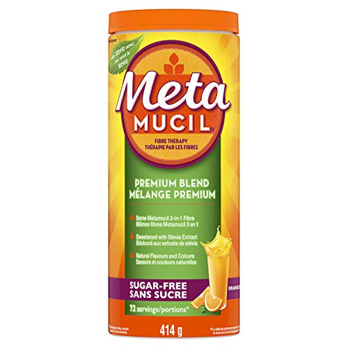 Metamucil Premium Blend, Psyllium Fibre Powder Supplement, Sugar-Free