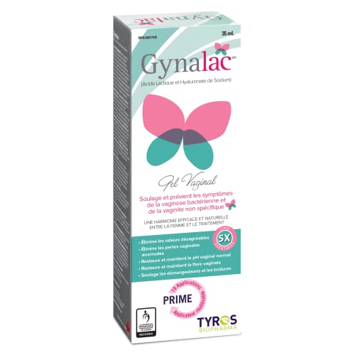 Gynalac Vaginal Gel | Relieves Bacterial Vaginosis Symptoms | Lactic Acid & Sodium Hyaluronate | Non-Antibiotic | Eliminates Abnormal Discharge & Odor| 35 ml