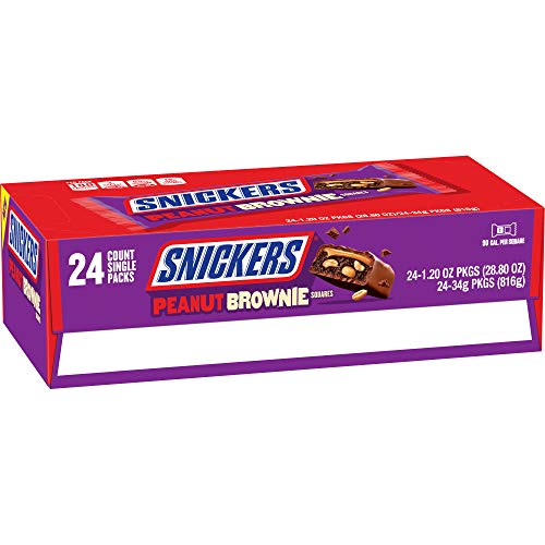 Snickers Peanut Brownie Squares Box of 24 Packs