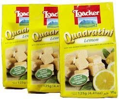 Loacker Wafer Cookie - Quadratini - Lemon Creme - 8.82 Oz - Case Of 8