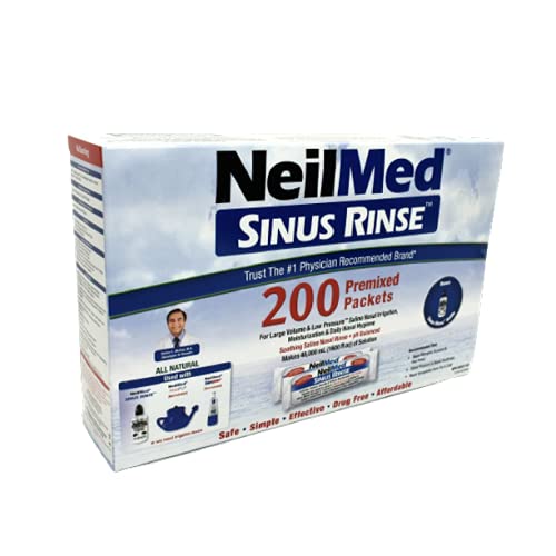 NeilMed Sinus Rinse 200 Packets with Bonus Rinse Bottle