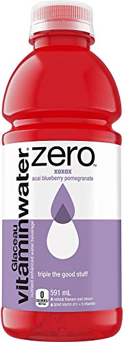 Glaceau vitaminwater zero, XOXOX, 591mL bottles, Pack of 12