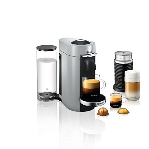 Nespresso VertuoPlus Deluxe Coffee and Espresso Machine by DeLonghi with Aeroccino Milk Frother