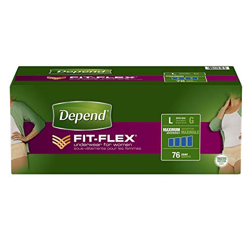 DEPEND Underwear for Women Size Large, 72-Count