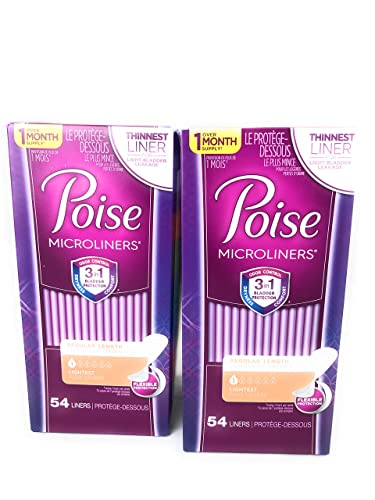 Poise Microliners, incontinence panty liners, lightest absorbency, reg –  RedBay Dental