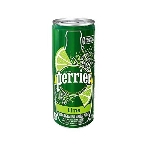 Perrier Sparkling Natural Mineral Water, Lime, 8.45 Ounce 30 Count (Pack of 5)