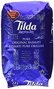 Tilda Pure Original Basmati Gluten Free Non GMO 64 Oz. Pack Of 3.