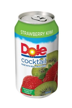 Dole 100% Juice 12 x 340 ml Cans (Strawberry Kiwi)