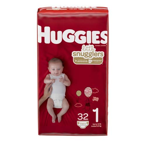 Huggies Little Snugglers Diapers Jumbo Pack, Size 1 (Pack of 18)