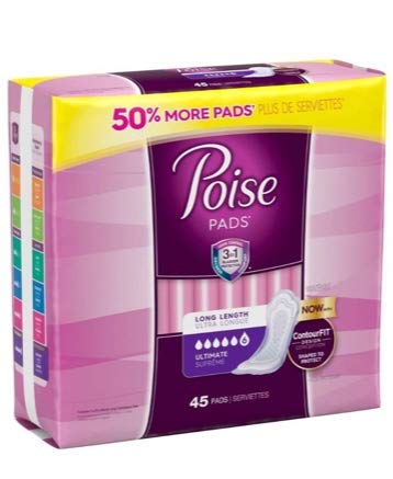 Poise Pads Ultimate Absorbency Long, Pk/45