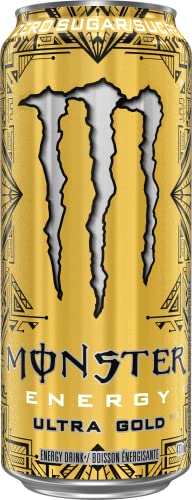 Monster Energy, Ultra Gold 473mL Can, Pack of 12, Clear