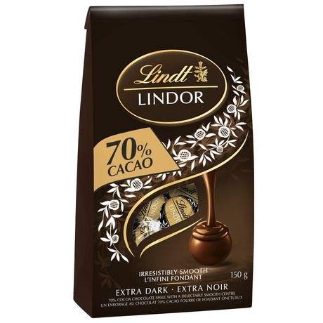 Pack of 3 Lindt Lindor 70% Cacao Extra Dark Chocolate 150g Standup Pouch Lindt Chocolate Bag Combo Pack by Thirsty Jini