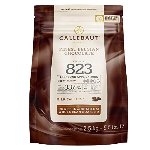 Callebaut Chocolate Milk 33.6 Percent Easi-Melt Buttons Callets 2.5 Kg