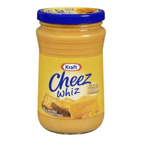 Kraft Cheez Whiz Cheddar Cheese Spread - 3 Packs x 450 Grams Ea.