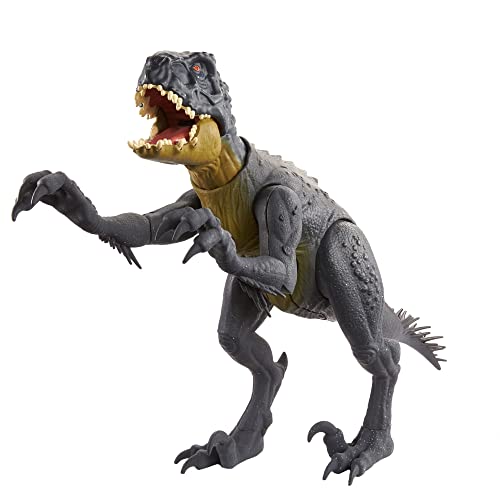 Jurassic World Slash ‘N Battle Scorpios Rex Action & Sound Dinosaur Figure Camp Cretaceous with Movable Joints, Slashing & Tail Whip Motions & Roar Sound, Kids Gift Ages 4 Years & Up