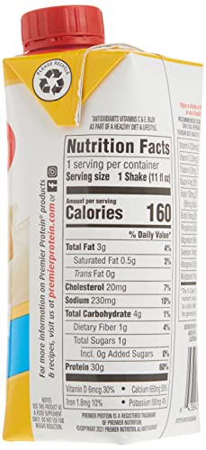 Premier Protein Premier Bananas and Cream High Protein Shake (15 X 11 Fl Oz)Total Net Wt (165 Fl Oz), 165 Fluid_Ounces, 325 ml (Pack of 15)