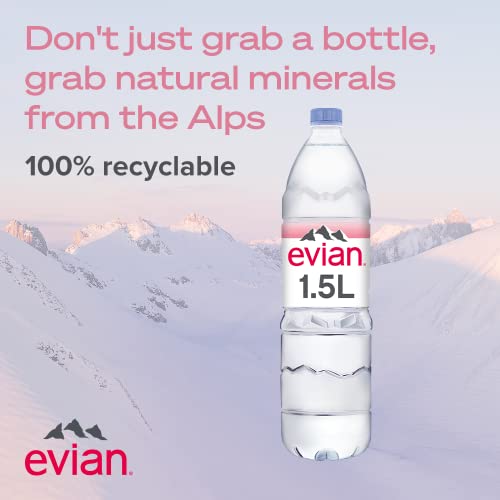 Evian Pet, Pack of 6, Disposable (6 x 1.5 L)