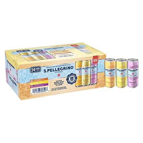 San Pelligrino Essenza Flavored Mineral Water Variety Pack 24 Cans/ 11.15 Fl Oz Net Wt 267.6 Fl Oz, 267.6 Fluid_Ounces