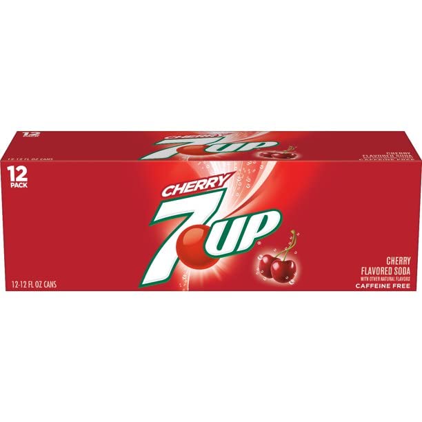 NWT 7UP Cherry Flavored Soda, 12 FL Oz cans - (Pack of 12)