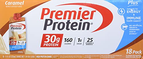 Premier Protein Shake Caramel 18 Pack/ 11 Fl Oz Net Wt 198 Fl Oz, 198 Fluid_Ounces