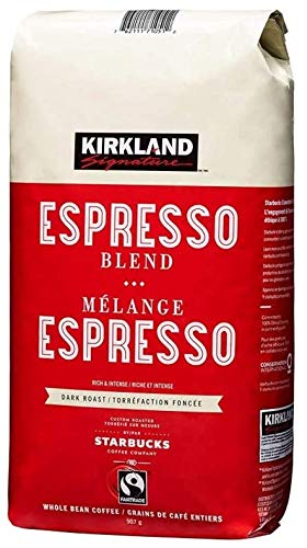 Kirkland Signature House Blend Coffee Beans (907 Grams) and Espresso Coffee Beans (907 Grams)