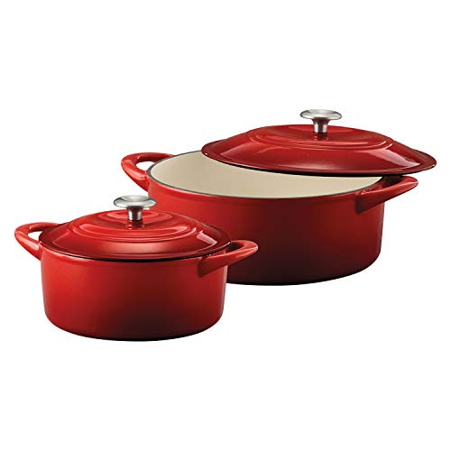 Tramontina Enameled Cast Iron Covered Dutch Oven Combo, 2-Piece (7-Quart & 4-Quart)