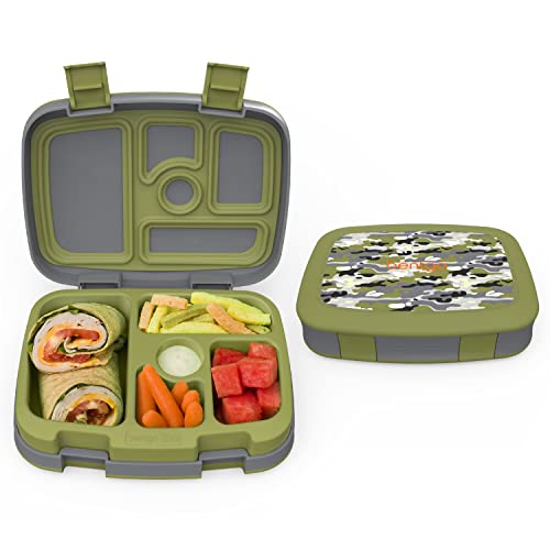 Bentgo Kids Prints - Leak-Proof, 5-Compartment Bento-Style Kids Lunch Box - Ideal Portion Sizes for Ages 3 to 7 - BPA-Free and Food-Safe Materials