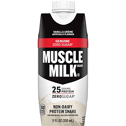 Muscle Milk Genuine Protein Shake, Vanilla Crème, 20g Protein, 11 FL OZ,(Pack of 4)