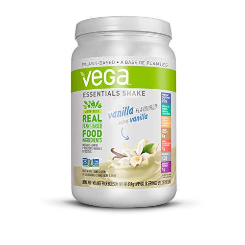 Vega Essentials Nutritional Shake Vanilla (18 Servings, 619g) - Plant Based Vegan Protein, Non Dairy, Gluten Free