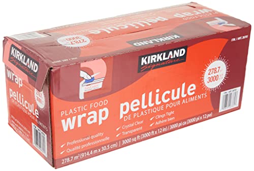 Kirkland Signature Stretch-tite Plastic Food Wrap-3000 Sq Ft, 1 Count, Packaging May Vary