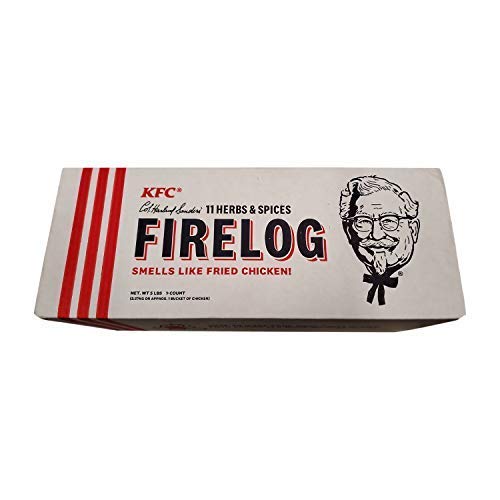 KFC Limited-Edition 11 Herbs & Spices Fire Starter Log by Enviro-Log - 100% Recycled Wax Cardboard Fire Log 2 Pack