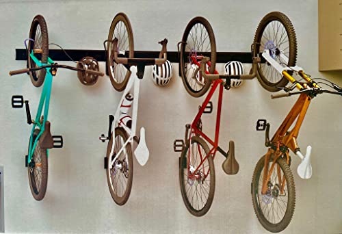 Richelieu Wall Mounted Bike Rack For Four bicycles and accessories support mural pour velos