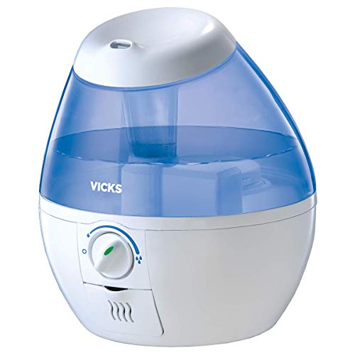 Vicks VUL520WC Filter-Free Ultrasonic Cool Mist Humidifier, Mini/Small Humidifier for Baby, Bedroom, Office Desk, 1.9L/0.5Gal