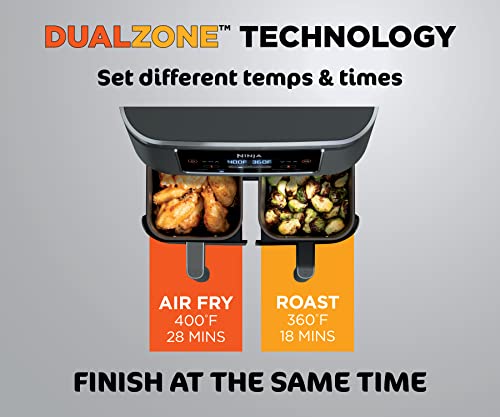 NINJA Foodi Air Fryer 2-Basket 6-in-1 with DualZone Technology
