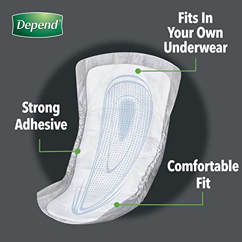 Depend Adult Incontinence Guards for Men Maximum Absorbency Disposable Pads 52