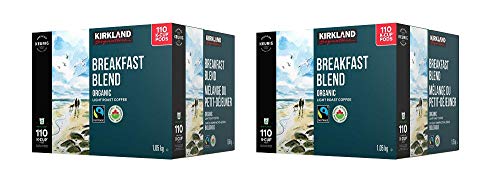 Kirkland Signature Breakfast Blend Fairtrade Organic Coffee Pods, 2-Pack