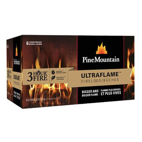 Pine Mountain Ultraflame Firelog, 3-Hour Burn Time, 6 Logs